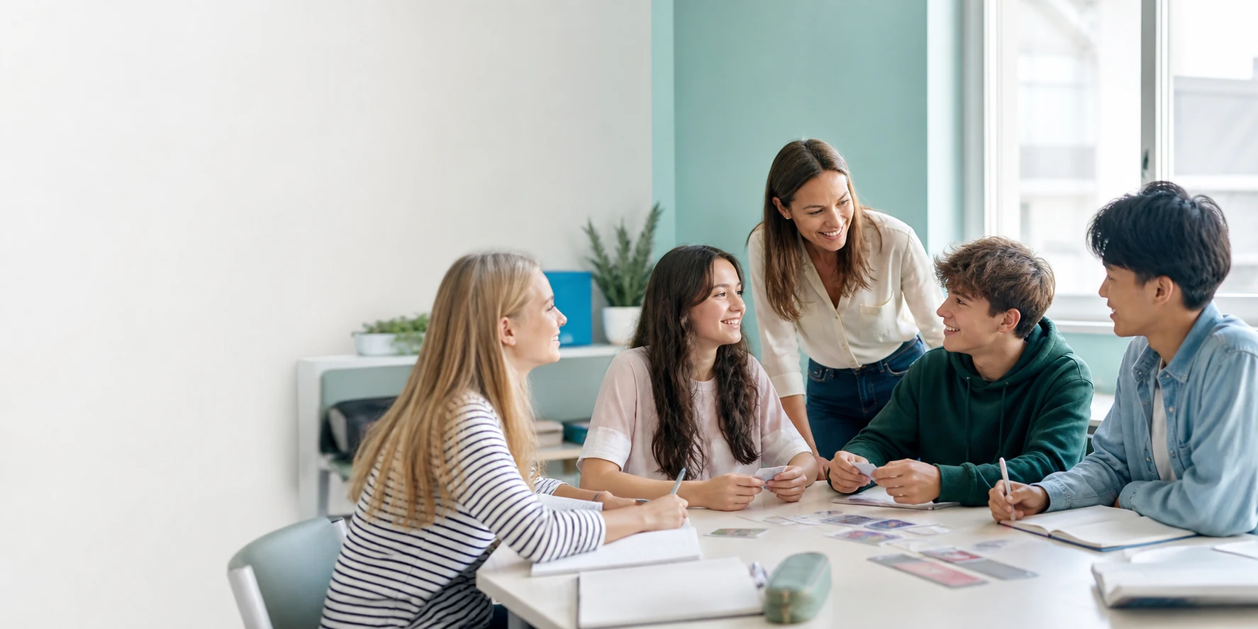 Aula de línguas para crianças e jovens